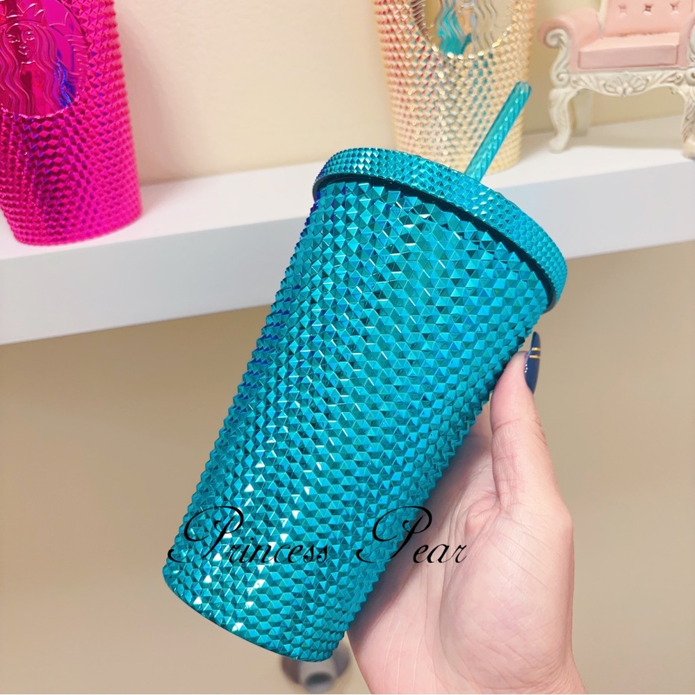 3x Starbucks Chrome Bling Studded tumbler 16 oz - Picture 6 of 10
